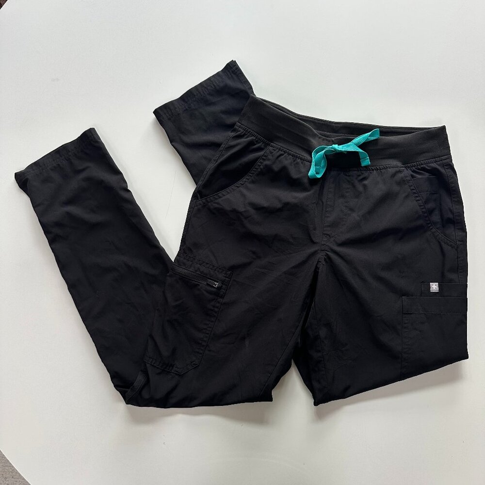 FIGS FREEx Lined Black Yola - Tall Skinny Scrub Pants 2.0 XST